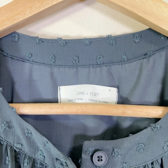 Oak + Fort  Swissdot Midi Dark Turquoise Dress - Picture 11 of 15